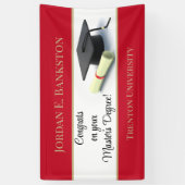 素晴らしい修士号！卒業 横断幕 (縦)