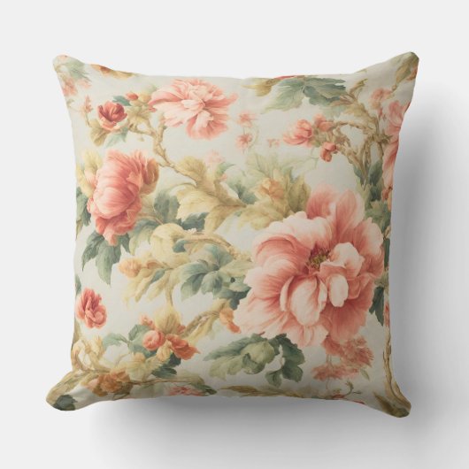 素晴らしい優しい絶妙な花離れ、花。絵を描の アウトドアクッション (正面)