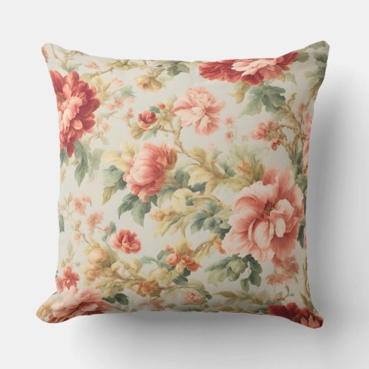 素晴らしい優しい絶妙な花離れ、花。絵を描の アウトドアクッション (正面)