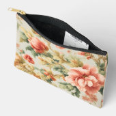 素晴らしい優しい絶妙な花離れ、花。絵を描の アクセサリーポーチ (見開き)