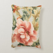 素晴らしい優しい絶妙な花離れ、花。絵を描の アクセントクッション (裏面(縦))