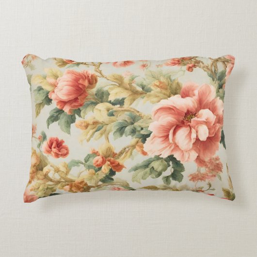 素晴らしい優しい絶妙な花離れ、花。絵を描の アクセントクッション (正面)
