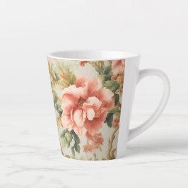 素晴らしい優しい絶妙な花離れ、花。絵を描の カフェラテマグ