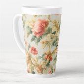 素晴らしい優しい絶妙な花離れ、花。絵を描の カフェラテマグ (左アングル)