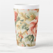 素晴らしい優しい絶妙な花離れ、花。絵を描の カフェラテマグ (正面)