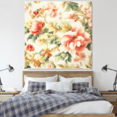 素晴らしい優しい絶妙な花離れ、花。絵を描の キャンバスプリント (インサイチュ (寝室))