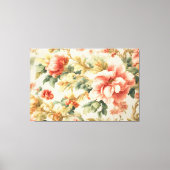 素晴らしい優しい絶妙な花離れ、花。絵を描の キャンバスプリント (正面)