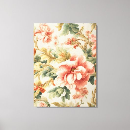 素晴らしい優しい絶妙な花離れ、花。絵を描の キャンバスプリント (正面)