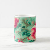 素晴らしい優しい絶妙な花離れ、花。絵を描の コーヒーマグカップ (中央)