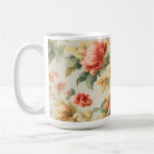 素晴らしい優しい絶妙な花離れ、花。絵を描の コーヒーマグカップ (左)