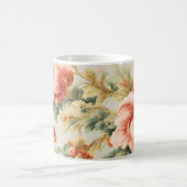 素晴らしい優しい絶妙な花離れ、花。絵を描の コーヒーマグカップ (中央)