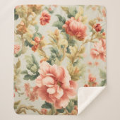 素晴らしい優しい絶妙な花離れ、花。絵を描の シェルパブランケット (正面)