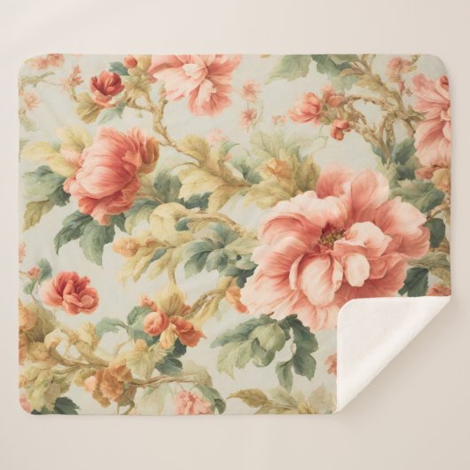 素晴らしい優しい絶妙な花離れ、花。絵を描の シェルパブランケット (正面(横))