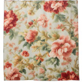 素晴らしい優しい絶妙な花離れ、花。絵を描の シャワーカーテン (正面)