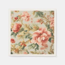 素晴らしい優しい絶妙な花離れ、花。絵を描の スタンダードカクテルナプキン