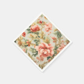 素晴らしい優しい絶妙な花離れ、花。絵を描の スタンダードカクテルナプキン (角)