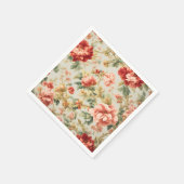 素晴らしい優しい絶妙な花離れ、花。絵を描の スタンダードカクテルナプキン (角)