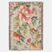 素晴らしい優しい絶妙な花離れ、花。絵を描の スローブランケット (正面縦)