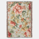 素晴らしい優しい絶妙な花離れ、花。絵を描の スローブランケット (正面縦)