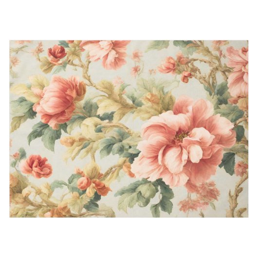 素晴らしい優しい絶妙な花離れ、花。絵を描の テーブルクロス (正面(横))