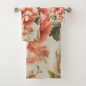 素晴らしい優しい絶妙な花離れ、花。絵を描の バスタオルセット (インサイチュ)