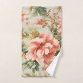 素晴らしい優しい絶妙な花離れ、花。絵を描の バスタオルセット (ハンドタオル)