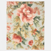 素晴らしい優しい絶妙な花離れ、花。絵を描の フリースブランケット (正面)