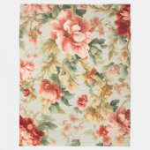 素晴らしい優しい絶妙な花離れ、花。絵を描の フリースブランケット (正面)