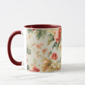 素晴らしい優しい絶妙な花離れ、花。絵を描の マグカップ (左)