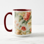 素晴らしい優しい絶妙な花離れ、花。絵を描の マグカップ (左)