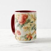 素晴らしい優しい絶妙な花離れ、花。絵を描の マグカップ (正面左)