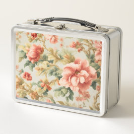 素晴らしい優しい絶妙な花離れ、花。絵を描の メタルランチボックス