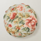素晴らしい優しい絶妙な花離れ、花。絵を描の ラウンドクッション (裏面)