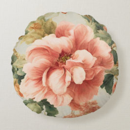 素晴らしい優しい絶妙な花離れ、花。絵を描の ラウンドクッション