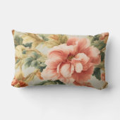 素晴らしい優しい絶妙な花離れ、花。絵を描の ランバークッション (裏面)