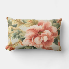 素晴らしい優しい絶妙な花離れ、花。絵を描の ランバークッション