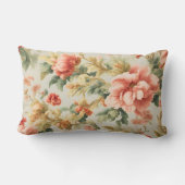 素晴らしい優しい絶妙な花離れ、花。絵を描の ランバークッション (裏面)