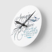 素晴らしい優美さ ラウンド壁時計 (傾斜)