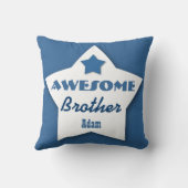 素晴らしい兄弟の大きいハートのカスタムな青5 クッション (裏面)