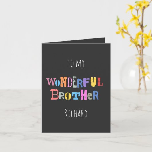 素晴らしい兄弟 カード (黄色い花)