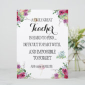 素晴らしい先生ありがとう感謝ギフト カード (スタンド正面)