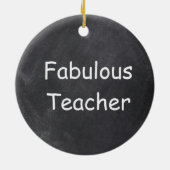 素晴らしい先生シャルボードデザインギフトアイディア セラミックオーナメント (裏面)