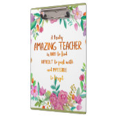 素晴らしい先生感謝ギフトのサインありがとう クリップボード (左)