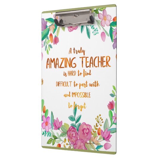 素晴らしい先生感謝ギフトのサインありがとう クリップボード (左)