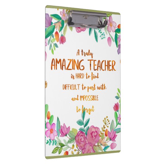 素晴らしい先生感謝ギフトのサインありがとう クリップボード (右)