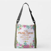 素晴らしい先生感謝ギフトのサインありがとう クロスボディバッグ (正面)