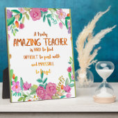 素晴らしい先生感謝ギフトのサインありがとう フォトプラーク (側面)