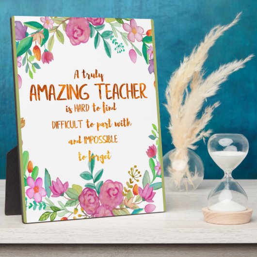 素晴らしい先生感謝ギフトのサインありがとう フォトプラーク (側面)