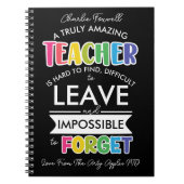 素晴らしい先生離れ退職者の贈り物 ノートブック (正面)