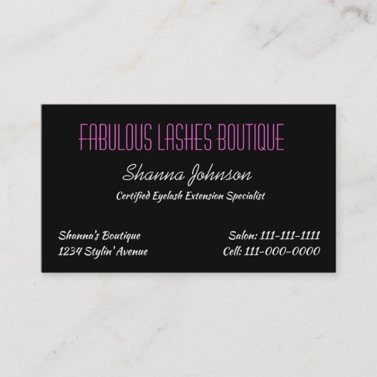 「素晴らしい光」ビジネスカード 名刺 (正面)